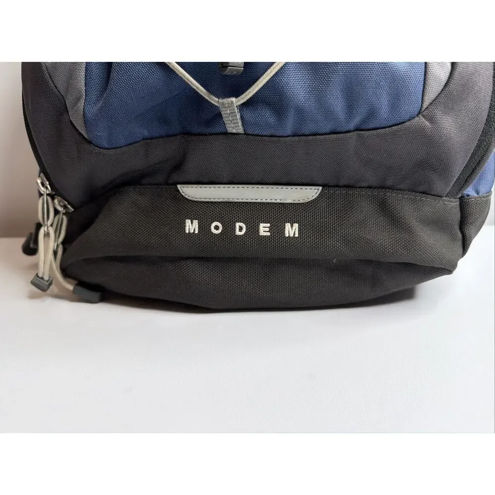 The North Face Modem Backpack Laptop School Travel Gray/Green Adjustable Straps